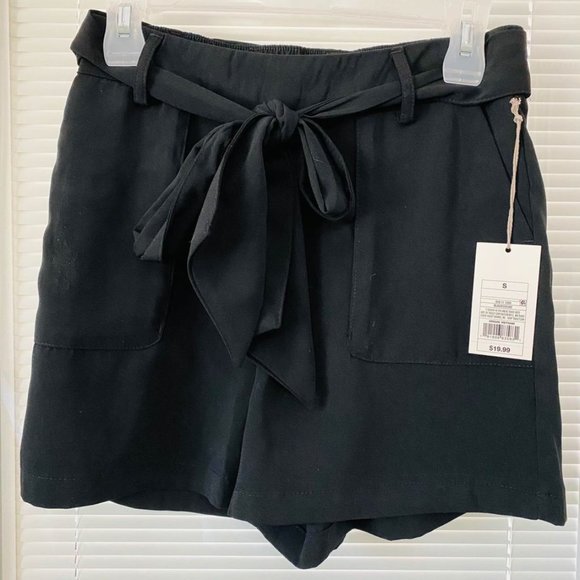 a new day Shorts Womens High Rise Tie Waist Shorts Poshmark